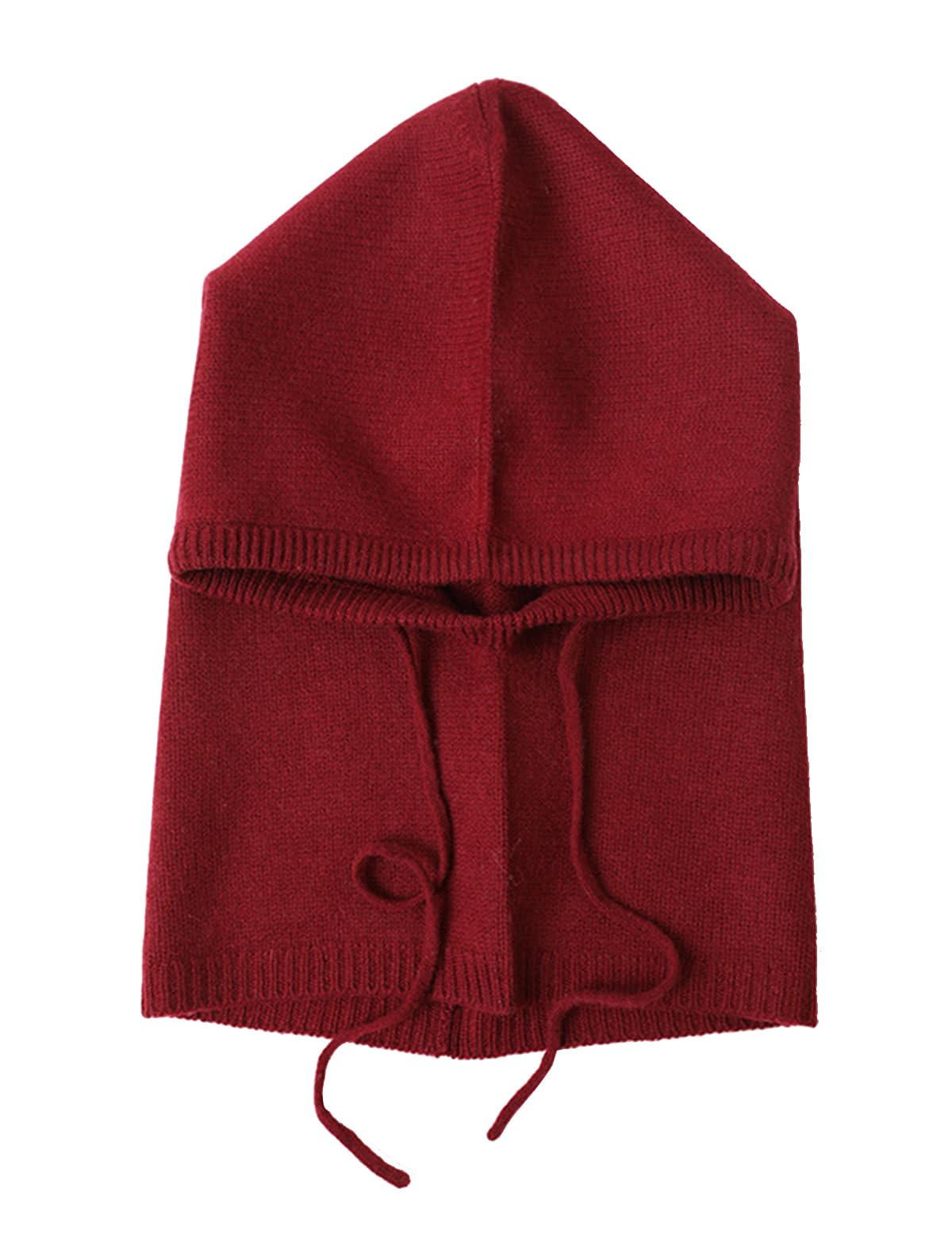 YUONNY Kominiarka unisex z kapturem, szalik, 10% kaszmir i 90% mieszanka wełny, zimowa dzianinowa czapka beanie szalik 2 w 1 dla kobiet mężczyzn