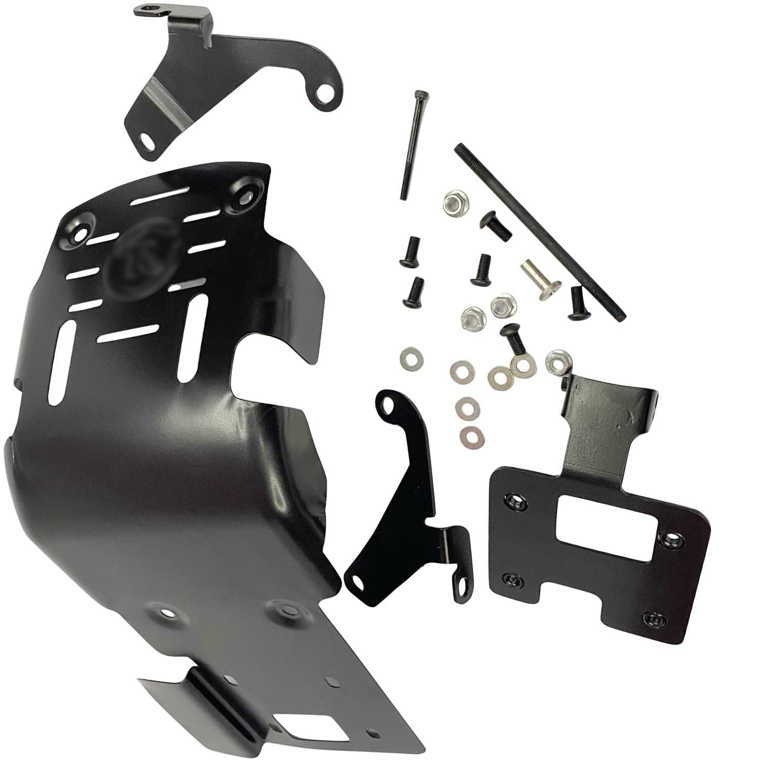 Dhe Best Bike Engine Plate Bike Sump Guard/Engine Plate with R Printed Logo Black Bs3/Bs4/Bs6 Compatible with Royal Enfield Standard 350 Twin Spark