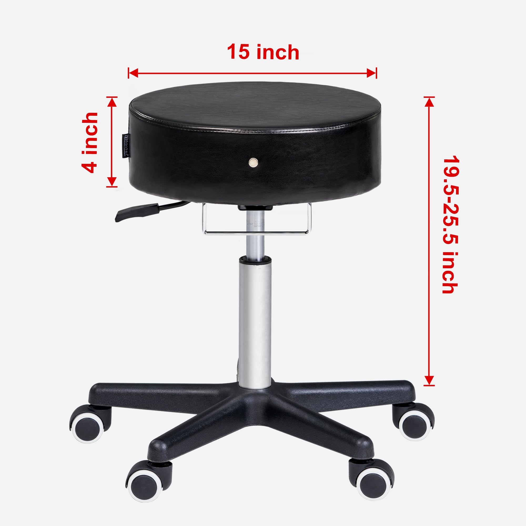 Master Massage Costco - Taburete giratorio con ruedas, color negro