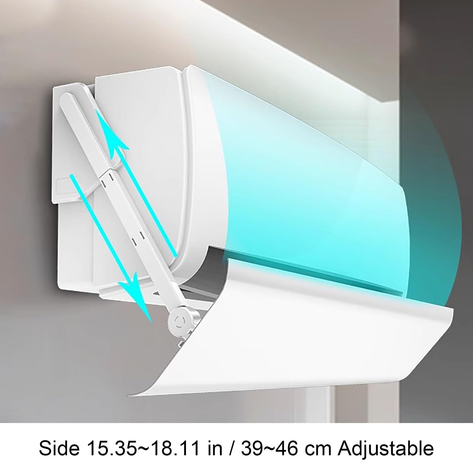 Universal Klimaanlagen Windschutz, Universal-Windabweiser für Klimaanlage, Luftventil-Verlängerung für Wandmontierte Klimaanlagen, Verhindert Direktwind(33.1 in/84 cm)