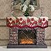 asunflower Christmas Mantle Scarf with Tassel Trim for Holiday Fireplace Decoration, Candles