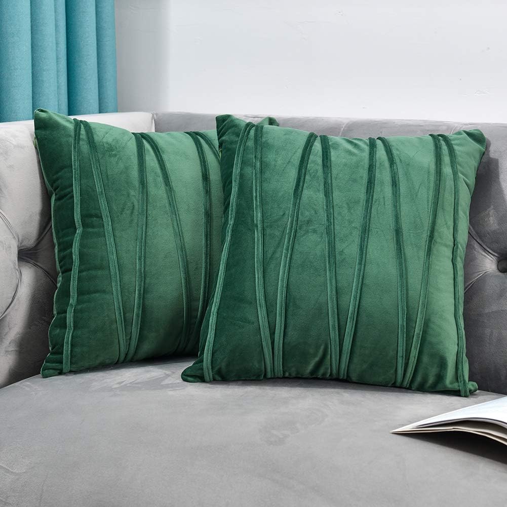 deep green pillows