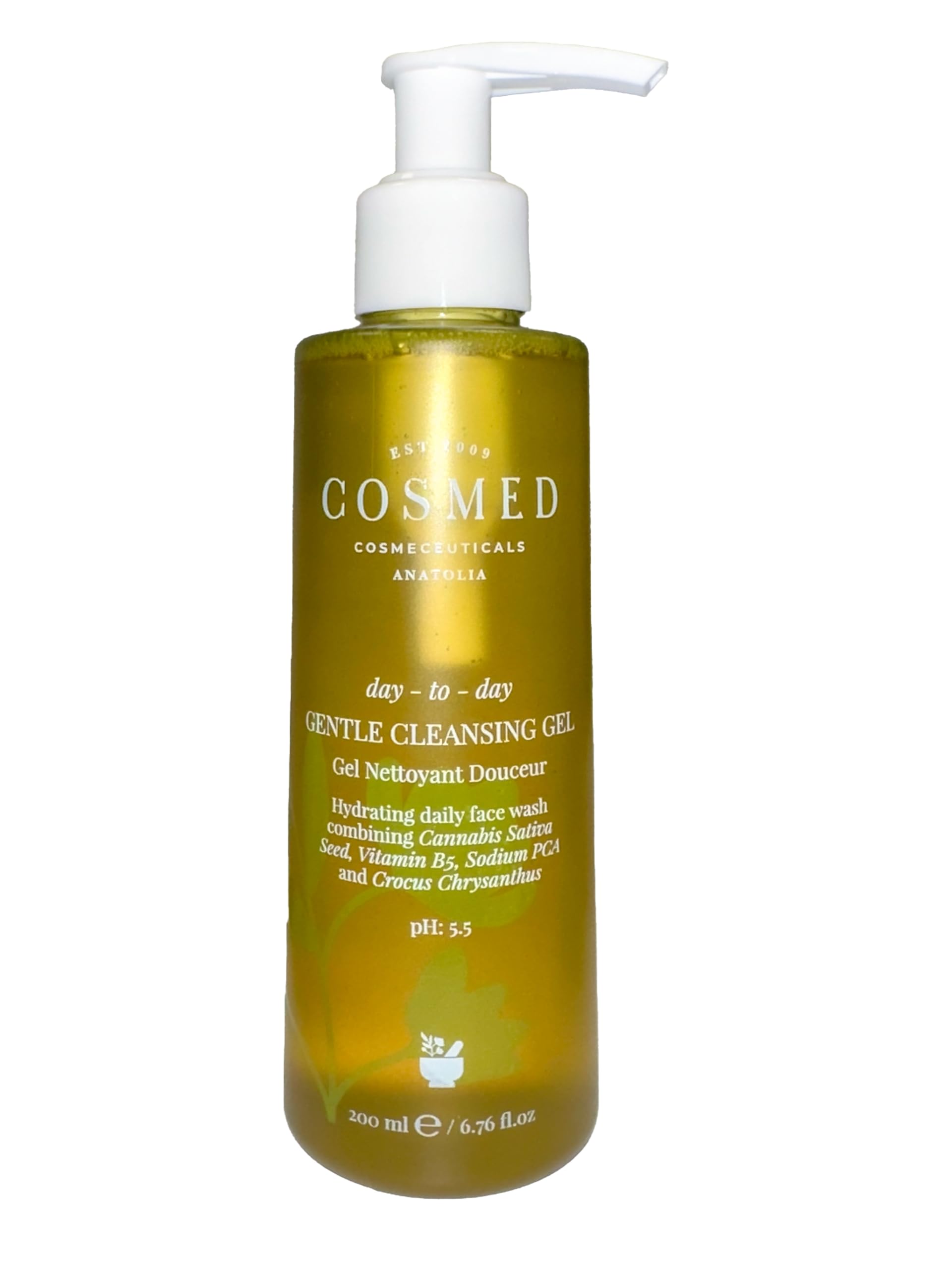 Cosmed Nemlendirici Etkili Nazik Yüz Temizleme Jeli, Gentle Cleansing Gel, 200 ml