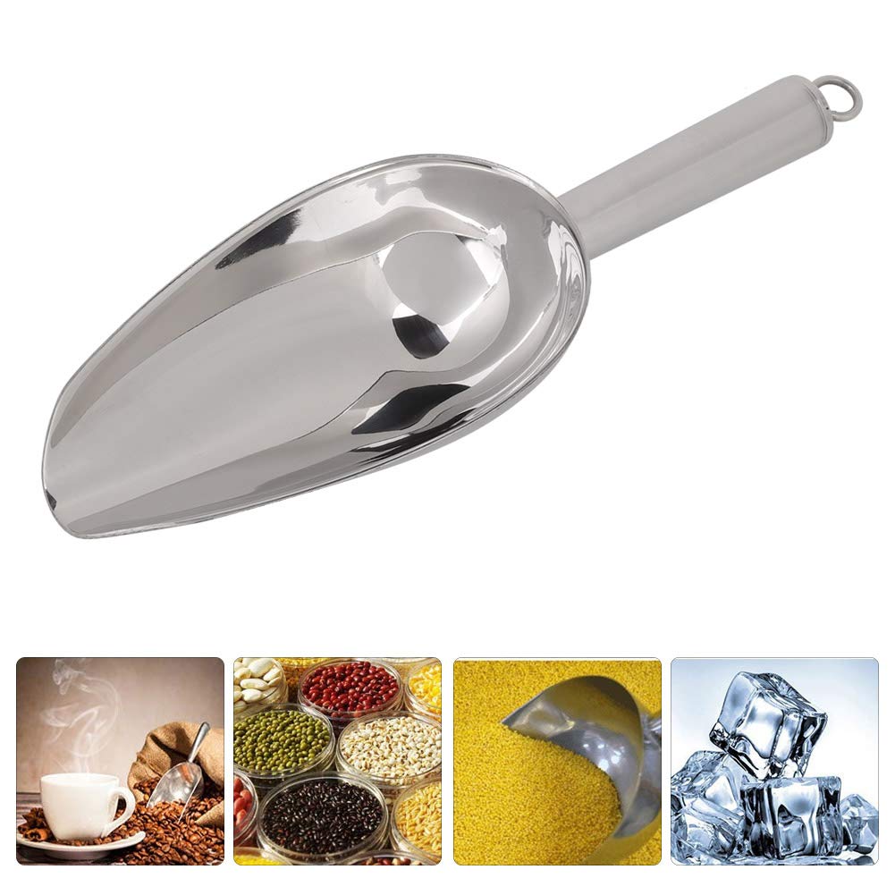 HaWare Pelle à Glace En Acier Inoxydable 236,8 G, Pelle à Nourriture En Métal Pour Cuisine, Bar, Fête, Mariage, Pelle Utilitaire Pour Bonbons, Farine, Grains De Café, Céréales, Popcorn, Robuste, Polie