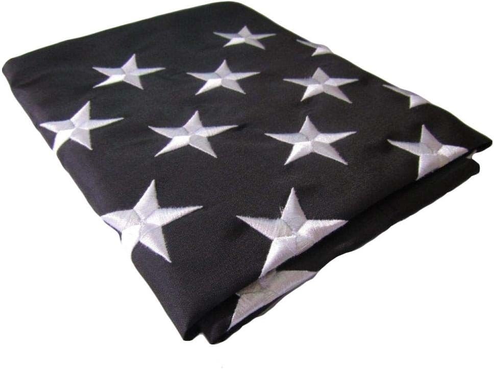 AES USA Red Blue Line Nylon 3 by 5-Feet US Flag Set w/6-Feet Spinning Flag Pole Fade Resistant Double Stitched Premium Penant House Banner Grommets