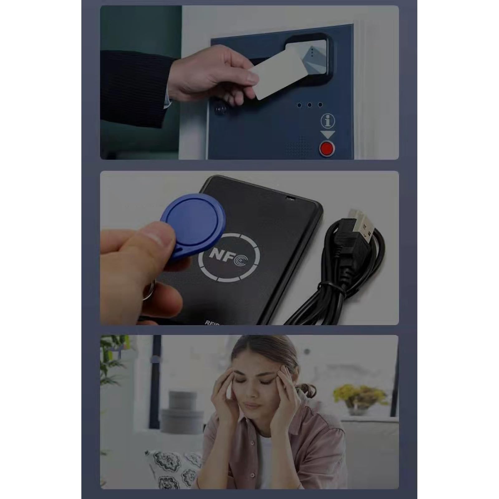 Greensen Lector/Escritor NFC, Copiador/Duplicador de Tarjetas IC, 13.56MHz 125KHz, Descifrado de Alta Eficiencia, para Tarjeta de Ascensor AWID