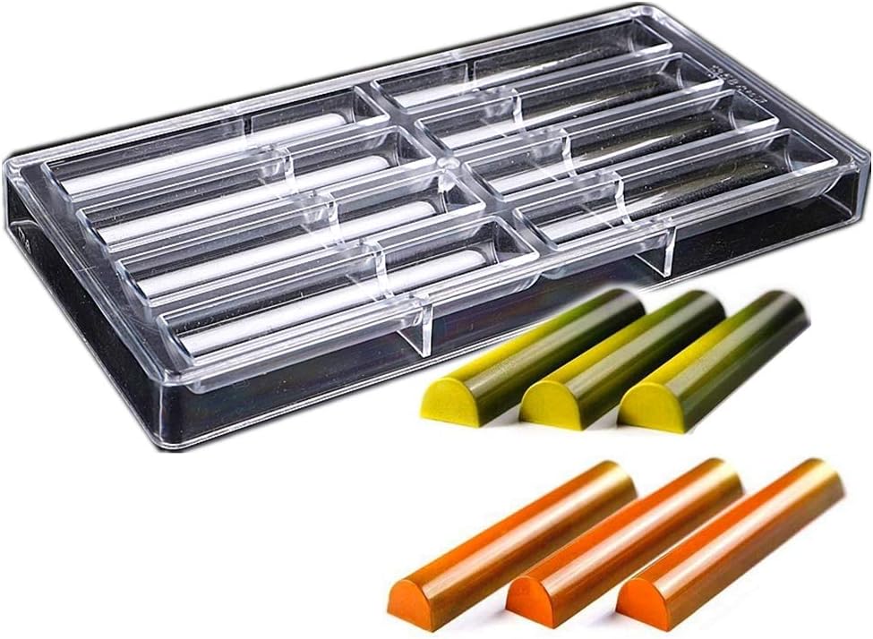 8 cavities long sticks polycarbonate PC clear plastic chocolate mold candy ice cube mould sugarcraft baking moldes DIY bakery