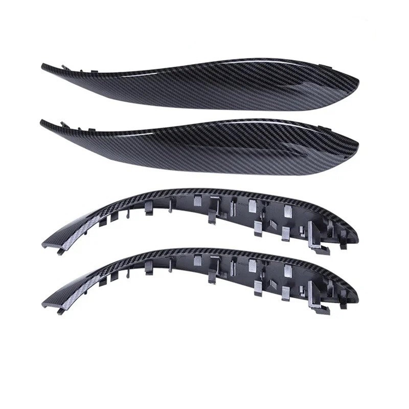 Punxdda 4 Pcs Carbon Pattern Car Inner Handle For Bmw F30 F80 F31 F32 F33 F34 F35 F36 3 4 3Gt Series 2012-2018 Car Interior Door Handle Cover Decoration(4 Pcs Carbon Pattern)