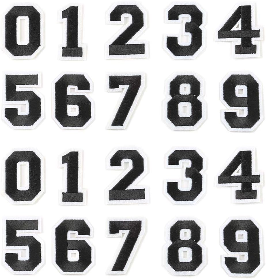 2 Sets Number Patches Set Number Appliques 09 Iron On