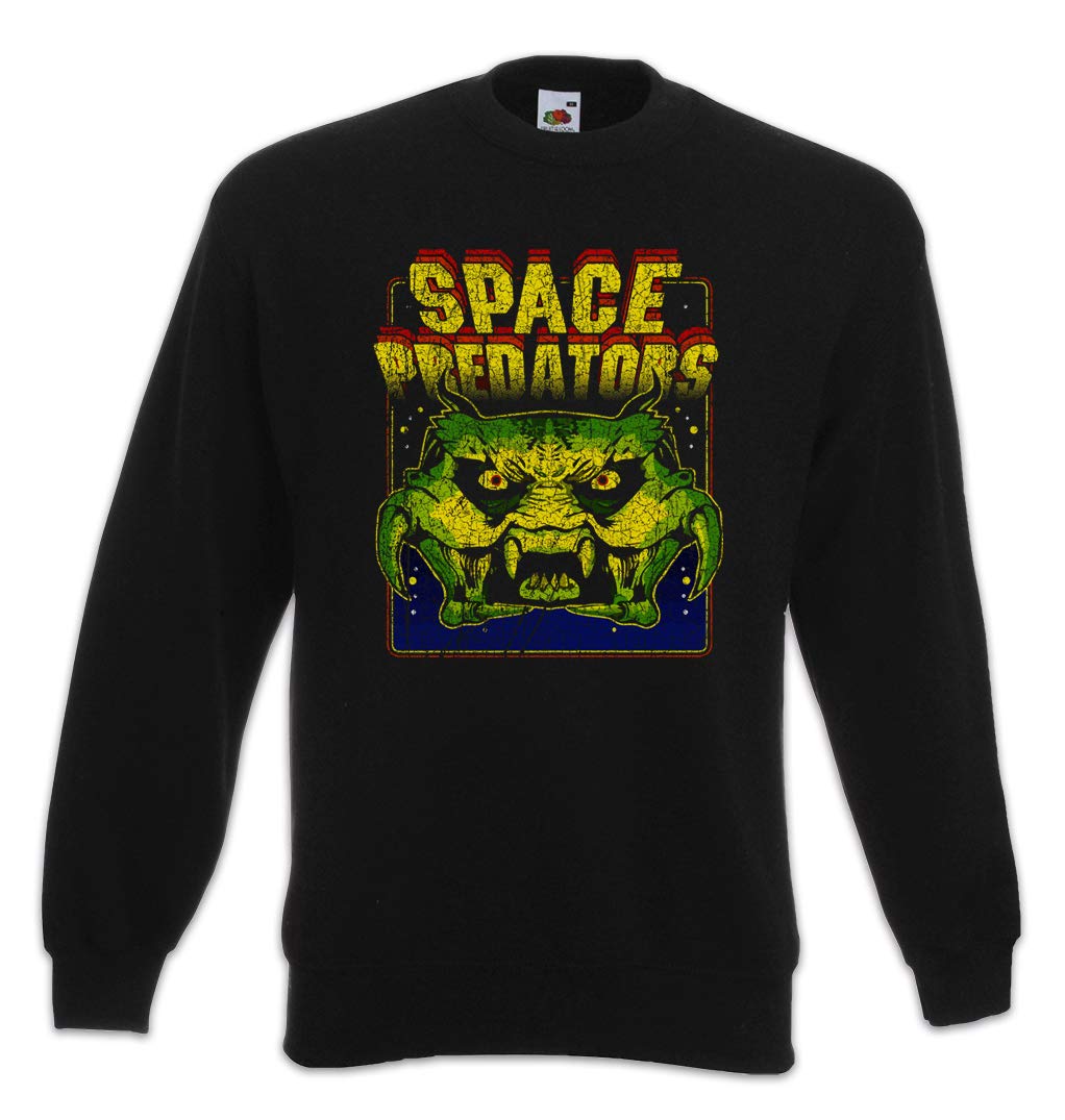 Urban Backwoods Men's Black Space Predators Sweatshirt Pullover Sweater Size 2XL