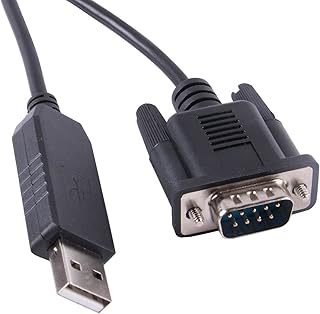 USB to DB9 D-Sub Male Com Port FTDI RS232 Serial Converter Adapter Communication Upgrade Cable (Null Modem DB9 Pinout: 2-TXD .)