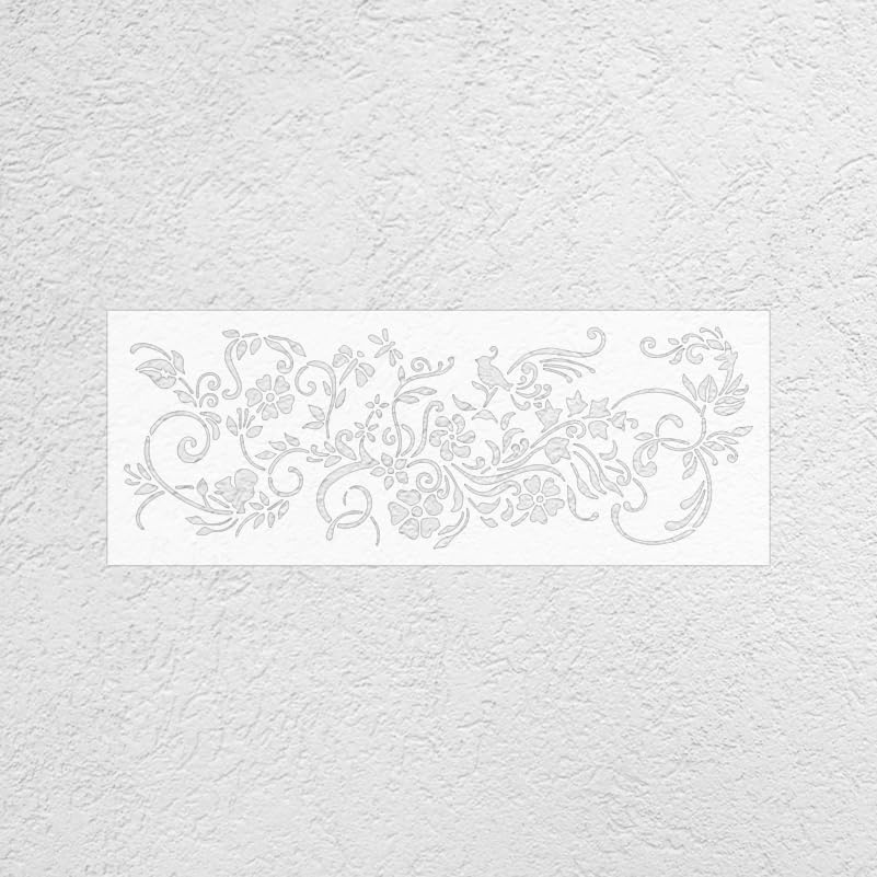 Pochoirs muraux réutilisables S662 de 100 cm pour décoration de plâtre - 2