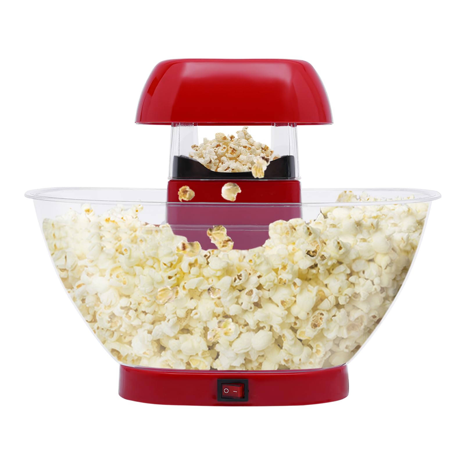 Máquina de palomitas de maíz Palomiteros de PP, PC y aluminio, 1200 W, 230 V, con superficie de calentamiento extraíble, 31 x 31 x 27 cm, para casa, cocina, reuniones, fiestas