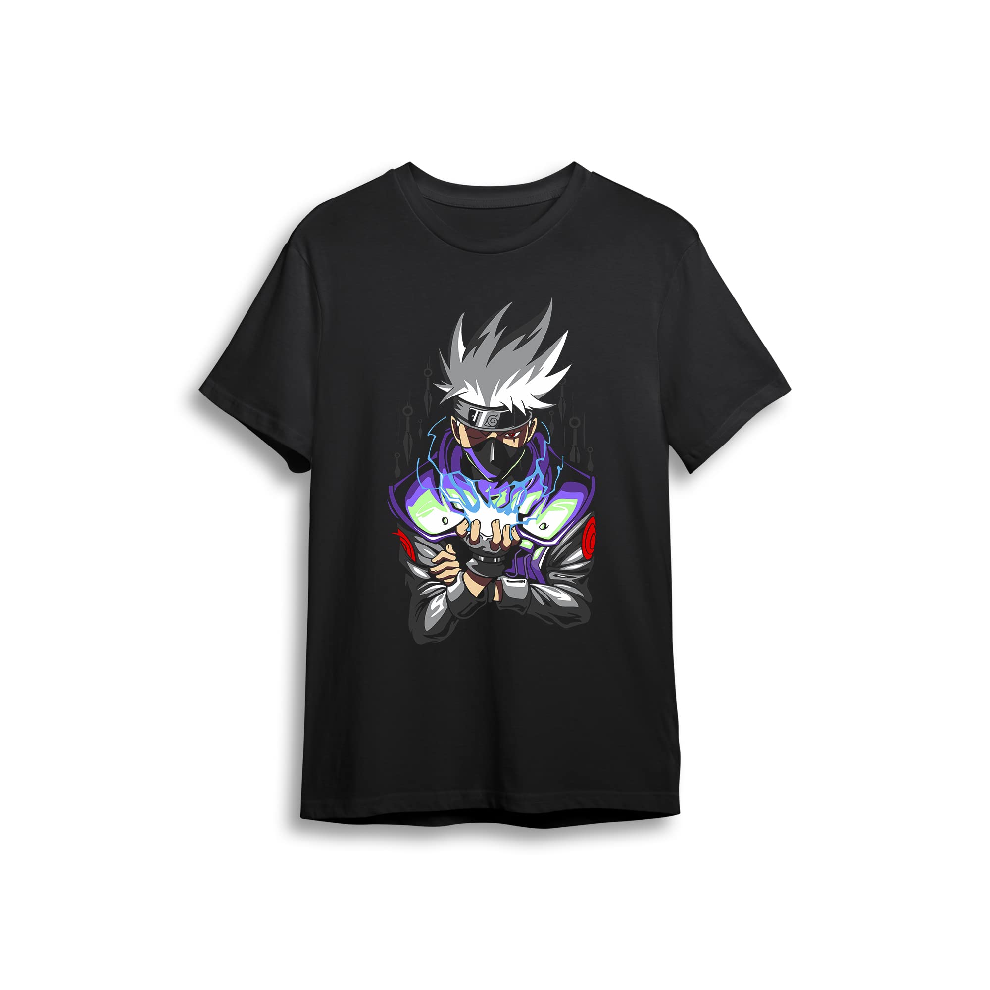 Kakashi Hatake Naruto Anime Cotton Printed Crew Neck t-Shirt