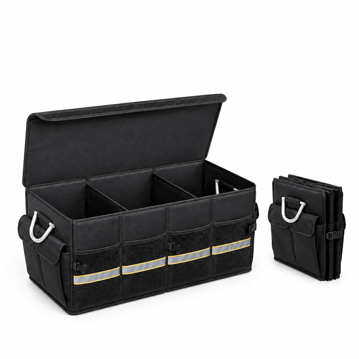 1 Pezzo Organizer Bagagliaio per Audi Q2L | Contenitore Auto in Tessuto Oxford Pieghevole,66 L Capiente Scatola Portaoggetti con Scomparti e Maniglie Laterali