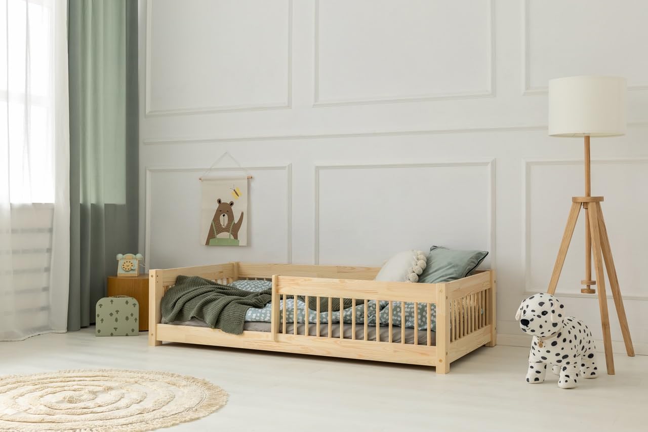 ADEKO Cama Infantil CPW 90x180 Cama Individual de Madera Muebles de Dormitorio Infantil, Cama con Somier de Láminas, Variaciones Varias