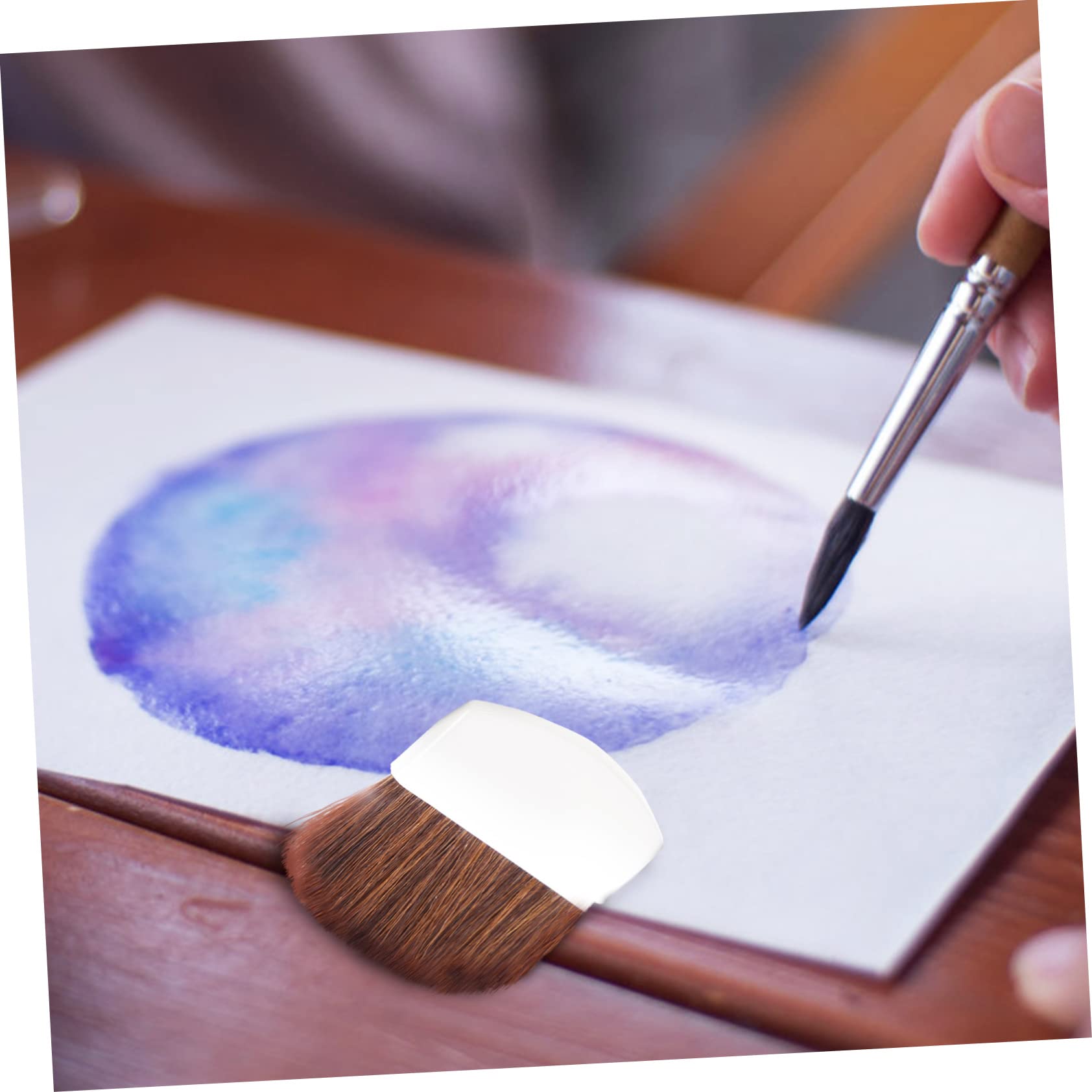 HOMSFOU Conjunto De Cepillos Mini Arte Diminuto Pincel De Pintura De Detalle Cepillo Pequeño Pinceles De Acuarela Pincel Pequeño Cepillo De Pintura Madera 10 Piezas X 4