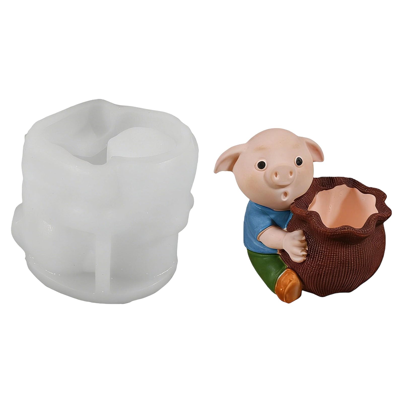 CAZSTYK Food Grade Silicone for Creative and Resin Art Creative Pigs Shape Silicone