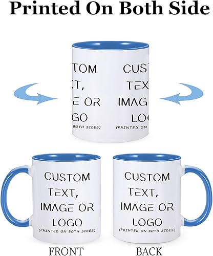 Miniatura 4 de Custom Photo Coffee Mug - 11oz Customized Gifts Coffee Cup with Text Photo for Birthday Christmas Valentines, Personalized Ceramic Taza