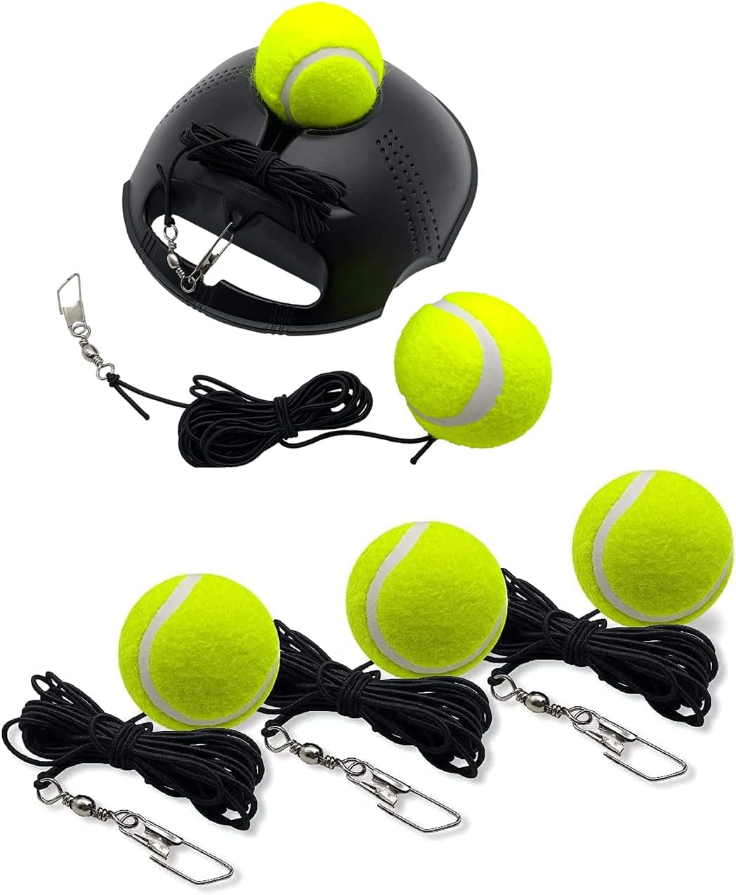 TaktZeit Tennis Trainer Self Training Rebound Baseboard Tennis Training Gear with 5