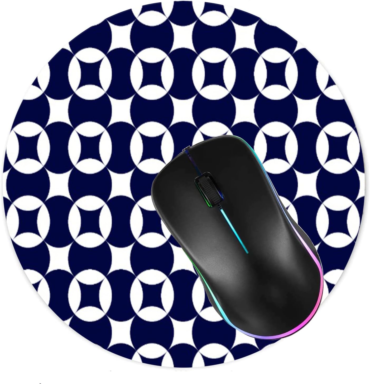 Mouse Pad Circles in Blue Gaming Mouse Pad 8" Round Mouse Pads for Desk