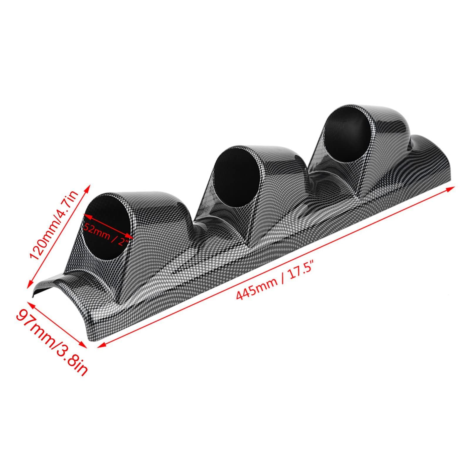 Cápsulas de Calibre, Universal Heavy Duty Racing Sport Meter Gauge Pilar Mount Pod Holder Bracket Gauge Holder(tres agujeros)