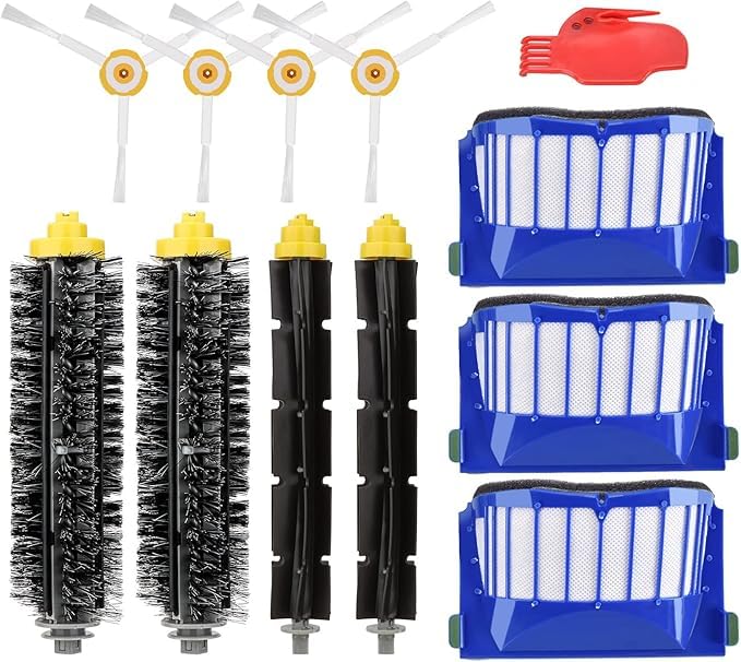 mistericambio Recambios Compatibles con iRobot Roomba Serie 600, Kit Cepillos y Filtros de Limpieza, Incluye Cepillos Laterales y Filtros Azul