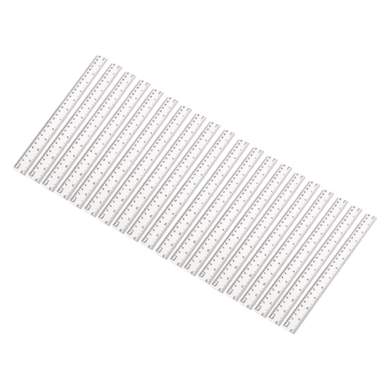 Set di 50 Righelli da Disegno Trasparenti in Plastica per Architettura e Ufficio, Strumenti di Misurazione Precisi e Resistenti, per Scuola e Disegno Tecnico