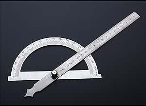 Utoolmart Stainless Steel Protractor 0-180 Degrees, Round