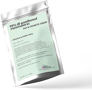 Provitamin B5 Powder dl-Panthenol DIY Panthenol Solution and Panthenol for Hair and Skin Moisturizer by Talsen Chemicals (1 Ounce / 28 Gram)