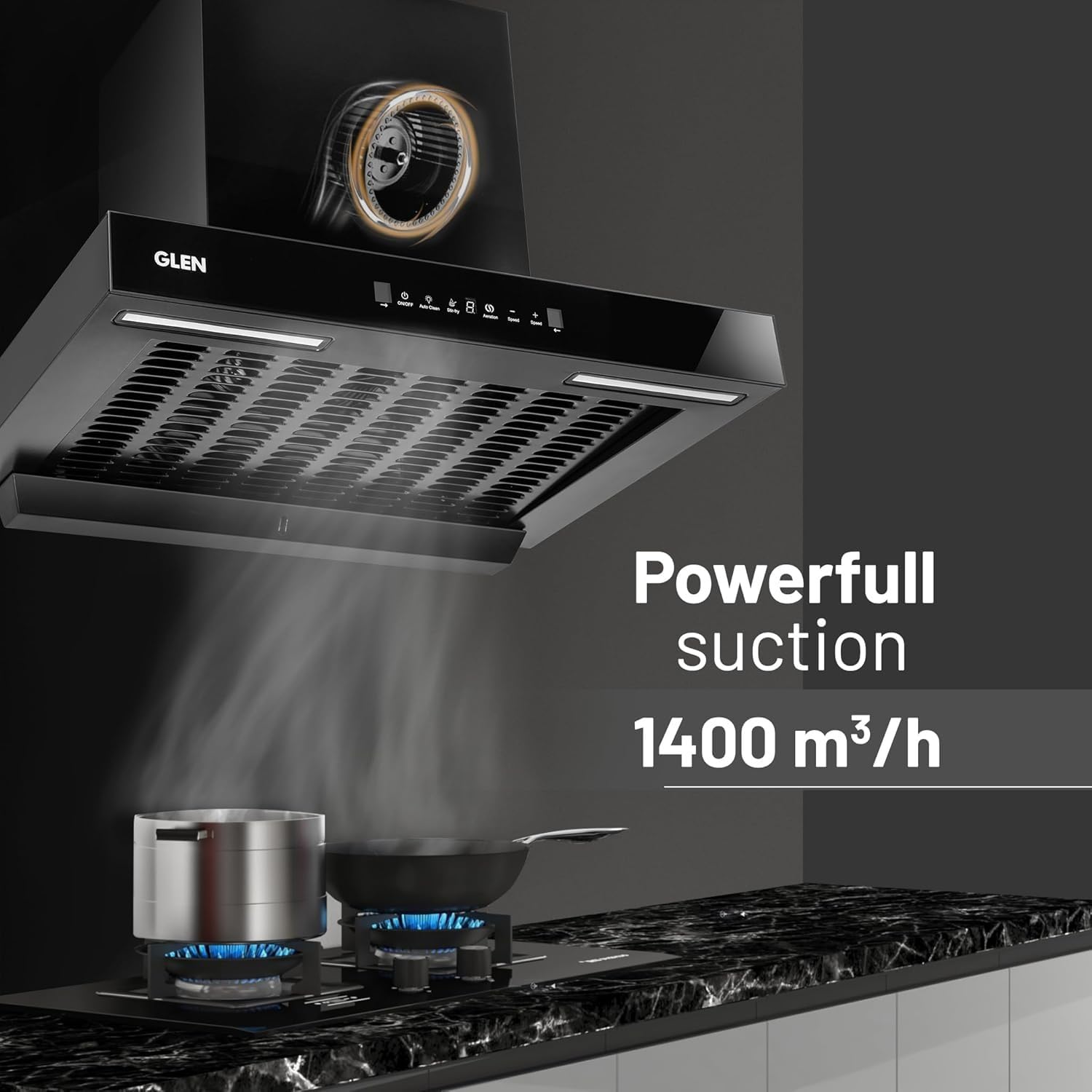 Glen Kitchen Chimney - Powerful & Filterless -3