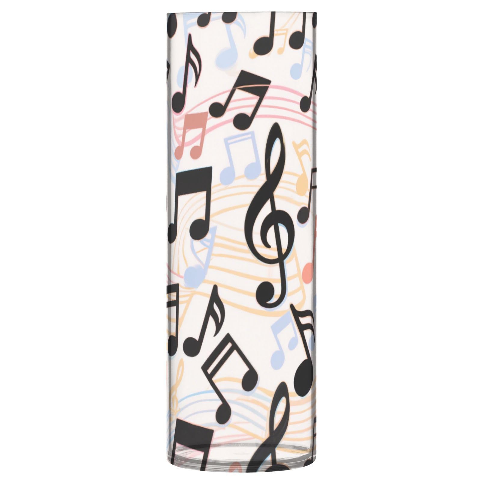 Vases modernes incassables pour décoration de table avec motif de musique