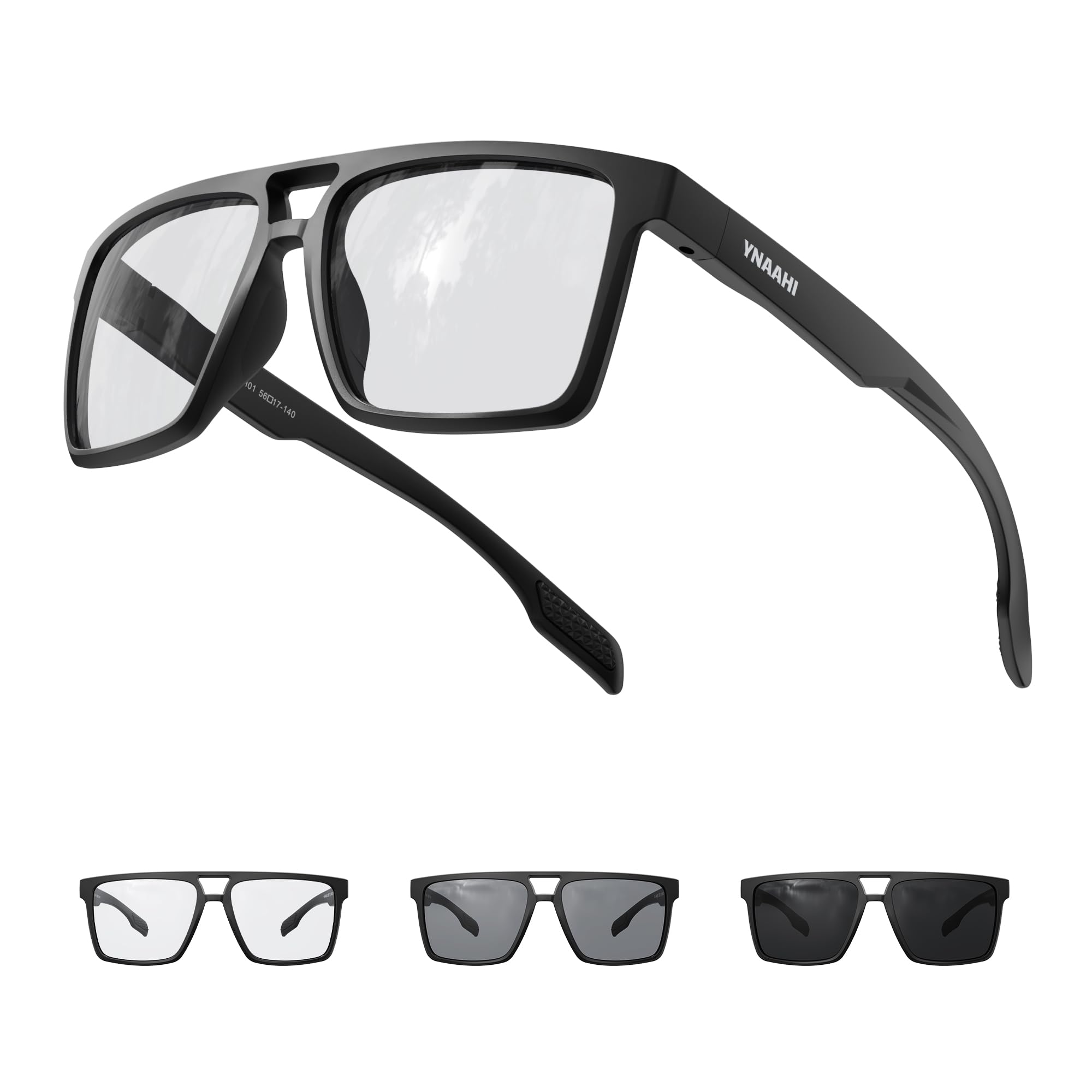 Gafas de sol fotocromáticas para hombres y mujeres, transición UV y protección. Diseño para deportes correr y seguridad en el trabajo