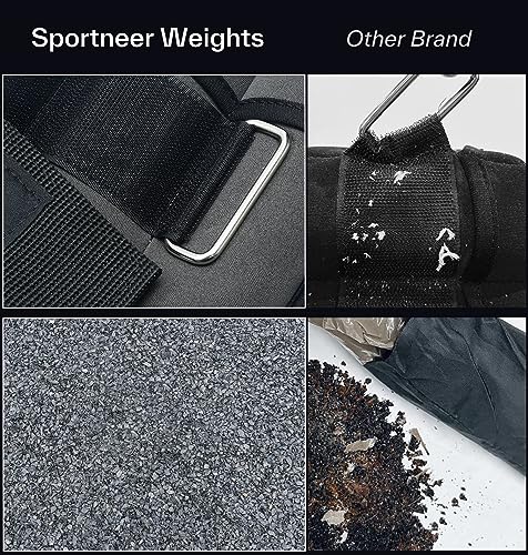 Image of Sportneer Adjustable Ankle Weights for Women and Men 7 lbs /Pair Adjustable Leg Weights with Secure Straps, Strength Training Weighted for Yoga, Walking, Running, Aerobics, Gym, Physical Therapy