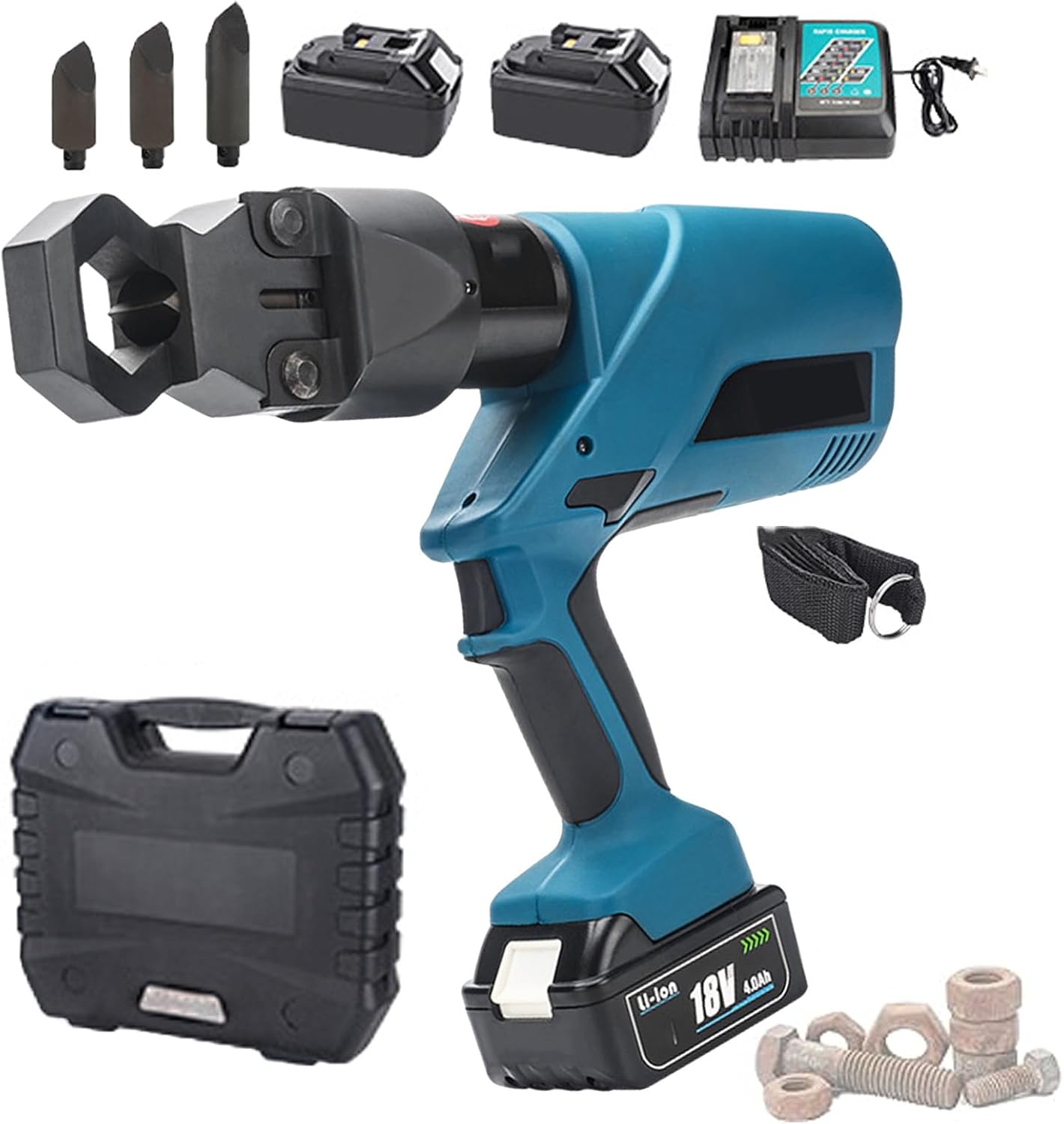 Nut Splitter Electric Hydraulic Nutbreaker 180° Rotary Control One Click Reset Opener Hydraulic Nut Cutter Screw Cutter 120Kn