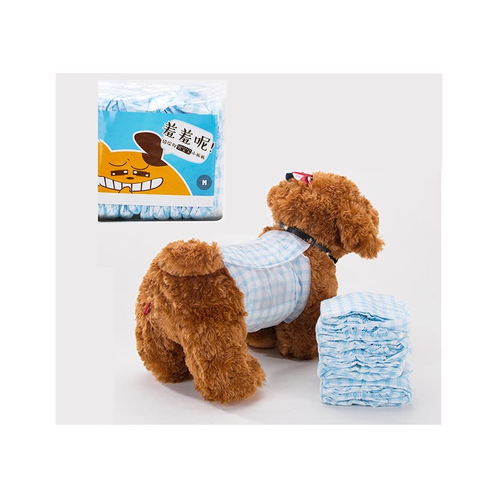 Pañales para Perros Pañales De Perro Masculinos Desechables - Absorbent Male Dog Wraps Bandas De Vientre For Perros Machos con Protección De Fugas/M(40pcs)