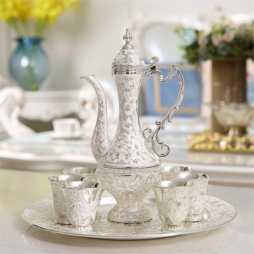 Liquor Wine Set Antique Creative European-Style Gift Box Jin Wedding Birthday Gift Living Room Decoration (Color : B) (C)