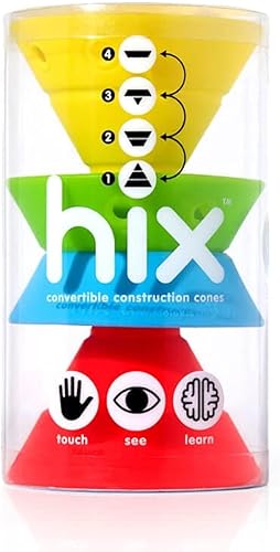 Fat Brain Toys Hix by MOLUK - Tropical - Conos apilables de silicona plegables, a partir de 2 años