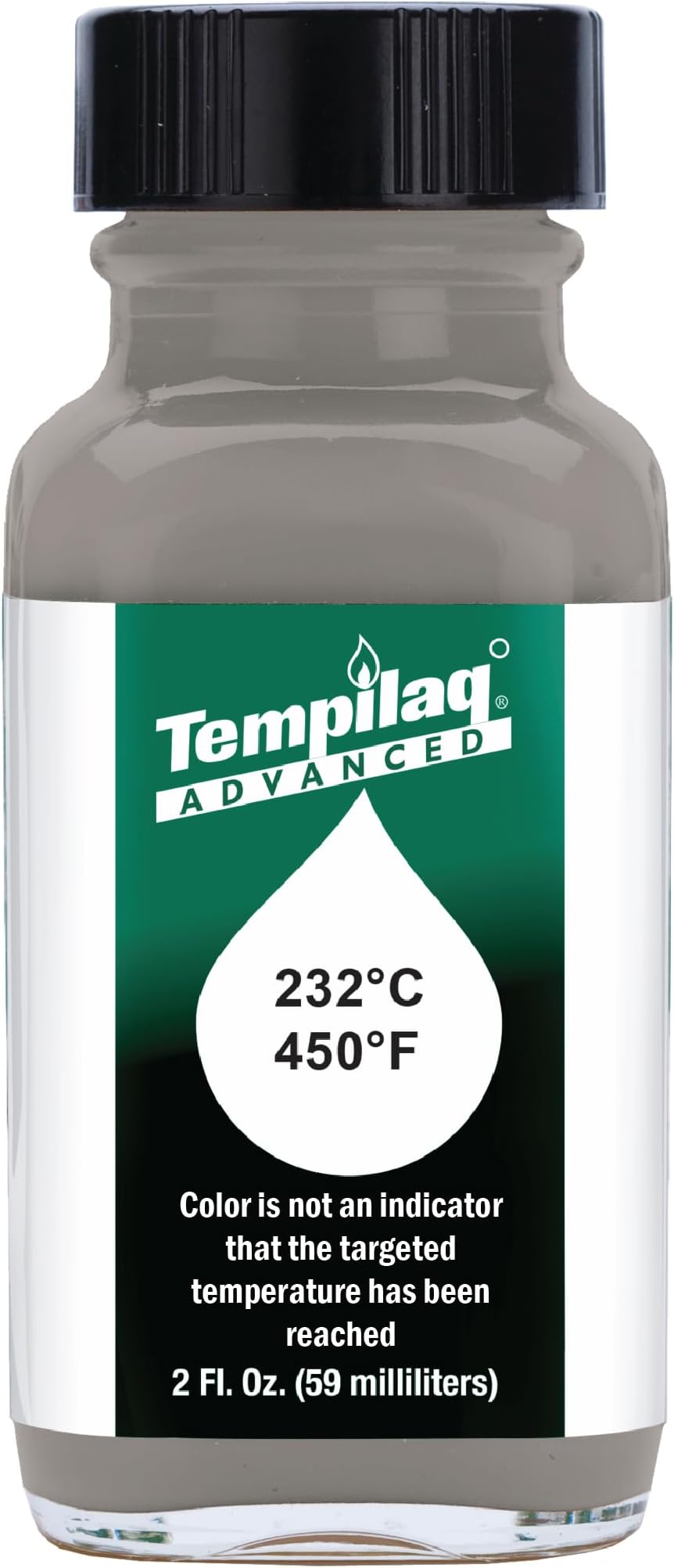 24413 TEMPILAQ Advanced TL045 Temperature Indicating Liquid, 232 Degree C/450 Degree F, 2 oz. Ideal for Heat Treating, Brass Annealing, and Glass production, Made in USA