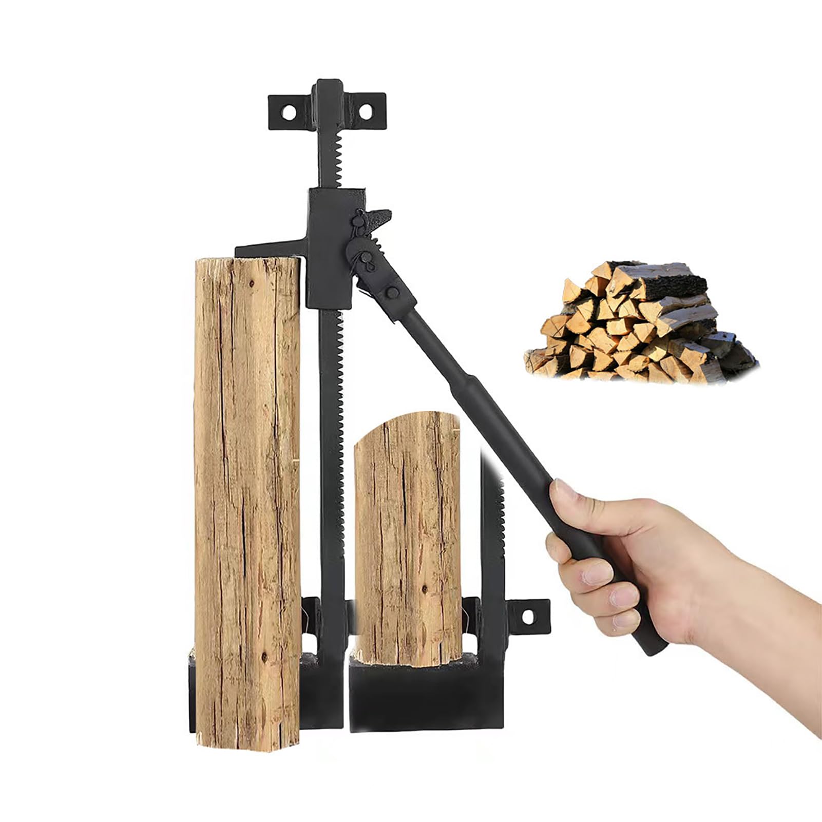 Fendeuse de bûches murale manuelle pour sécuriser la coupe de bois - 7