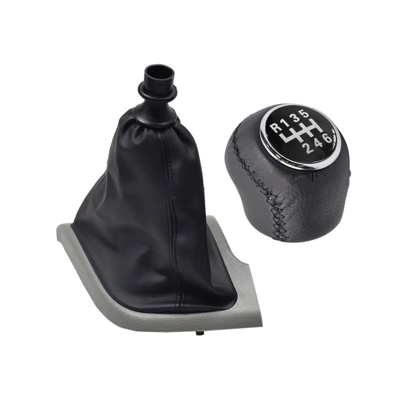 SAUANMNKTP Gearshift Knob for Fiat Ducato 2002-2014 Manual 5 6 Speed Gear Shift Knob Shifter Lever(HUI-Without Holes R6)