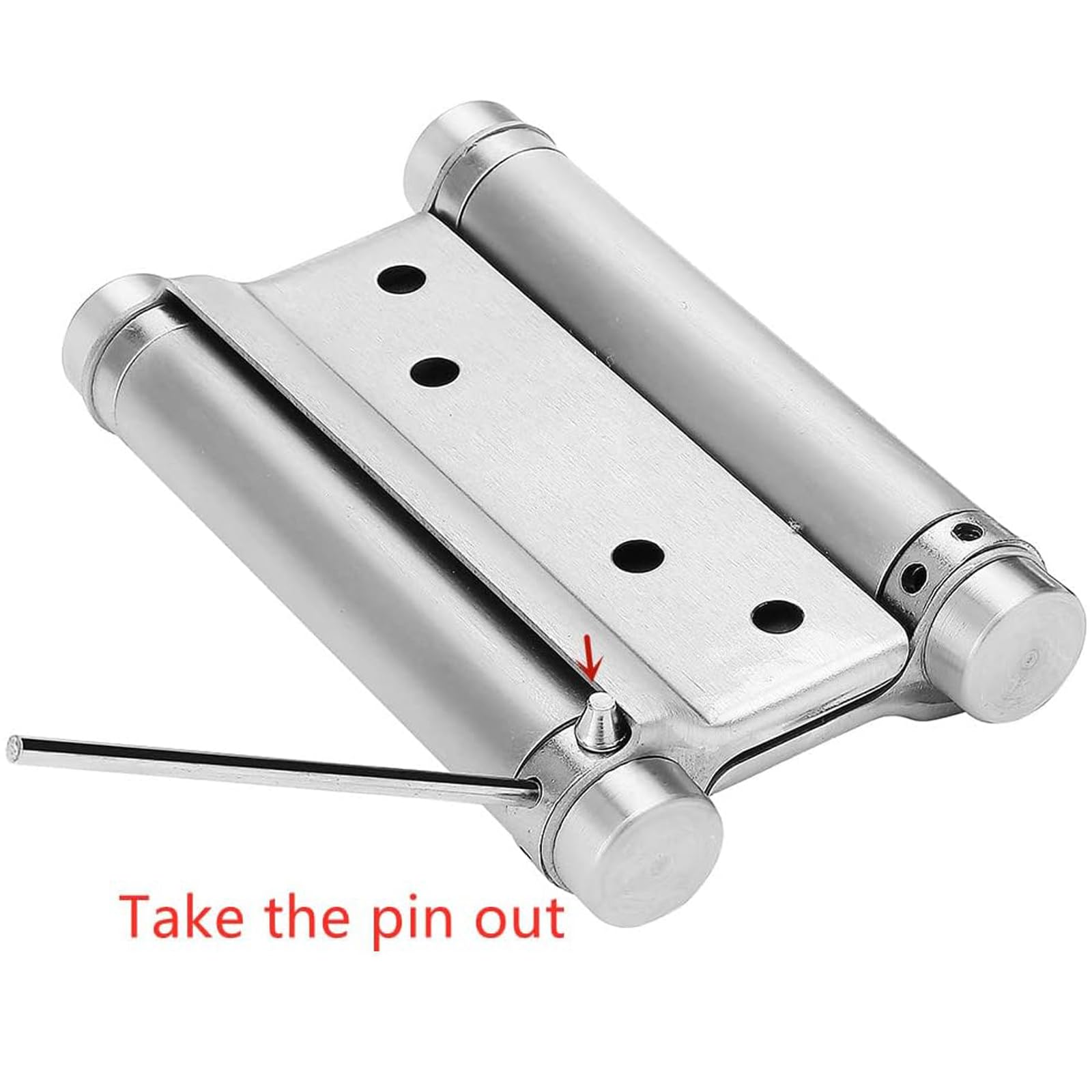 4" 100mm Bisagras de Acero Inoxidable de Doble Acción, para Puertas Batientes Dobles para Puertas Internas y Externas de Cocina de Salón(4 PCS Plata)