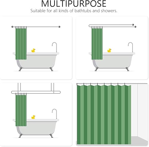 Miniatura 7 de MEHOFOND Cortina de ducha de invierno de Navidad, cortina de ducha de copo de nieve, cortina de ducha de baño, decoración de baño, lavable y