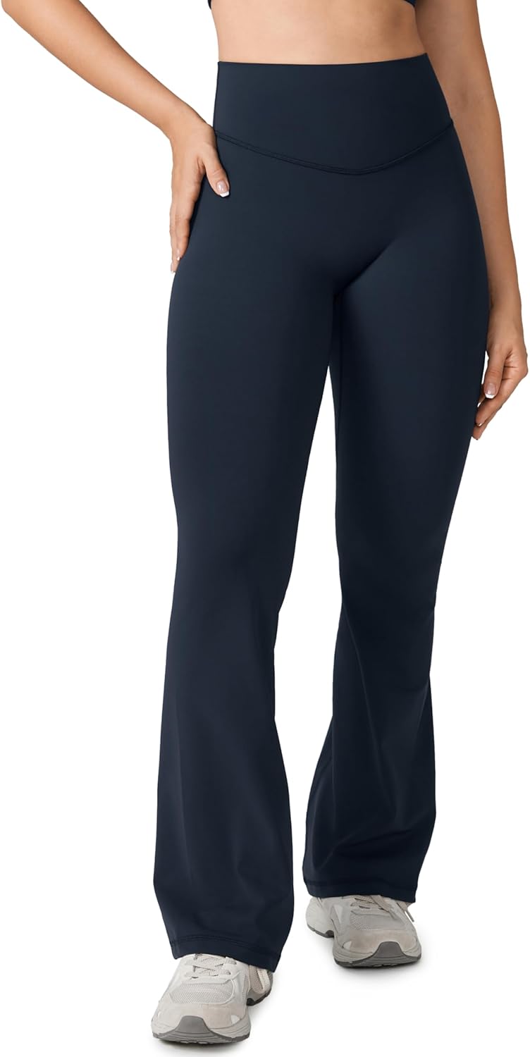Hugcurve No Front Seam High Waisted Flare Leggings for Women Bootcut Yoga Pants Buttery Soft - 29.5''/31.5''/33.5''