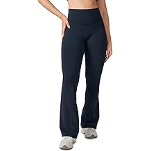 Leggings acampanados de cintura alta sin costura frontal de UNISSU Hugcurve para mujer, pantalones de yoga con corte de bota, suaves como la mantequilla - 29,5''/31,5''/33,5''