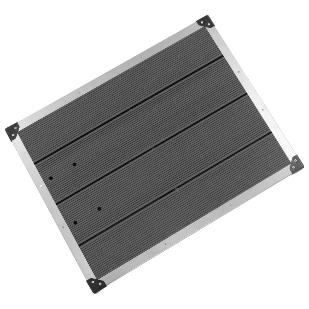 Genérico Plato de Ducha de jardín WPC Acero Inoxidable Gris 80x62 cm,Bricolaje,Fontanería,Piezas y Herramientas para componentes de fontanería,Artículos de Ducha,Platos de ducha-48203