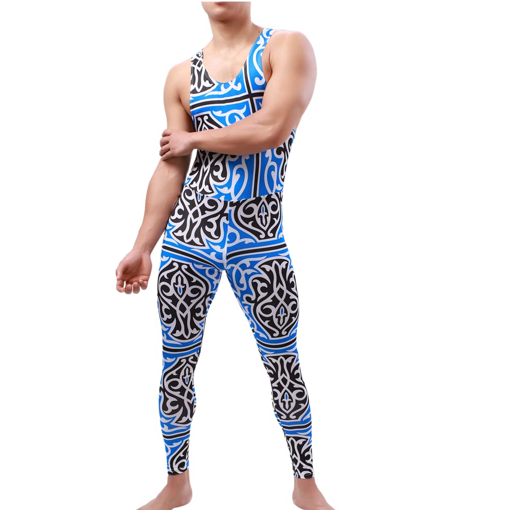 Herren Mode Gedruckt Ein Stück Bodysuit Wrestling Singlet Athletische Leotard Gym Sportswear Undershirt Vest Top