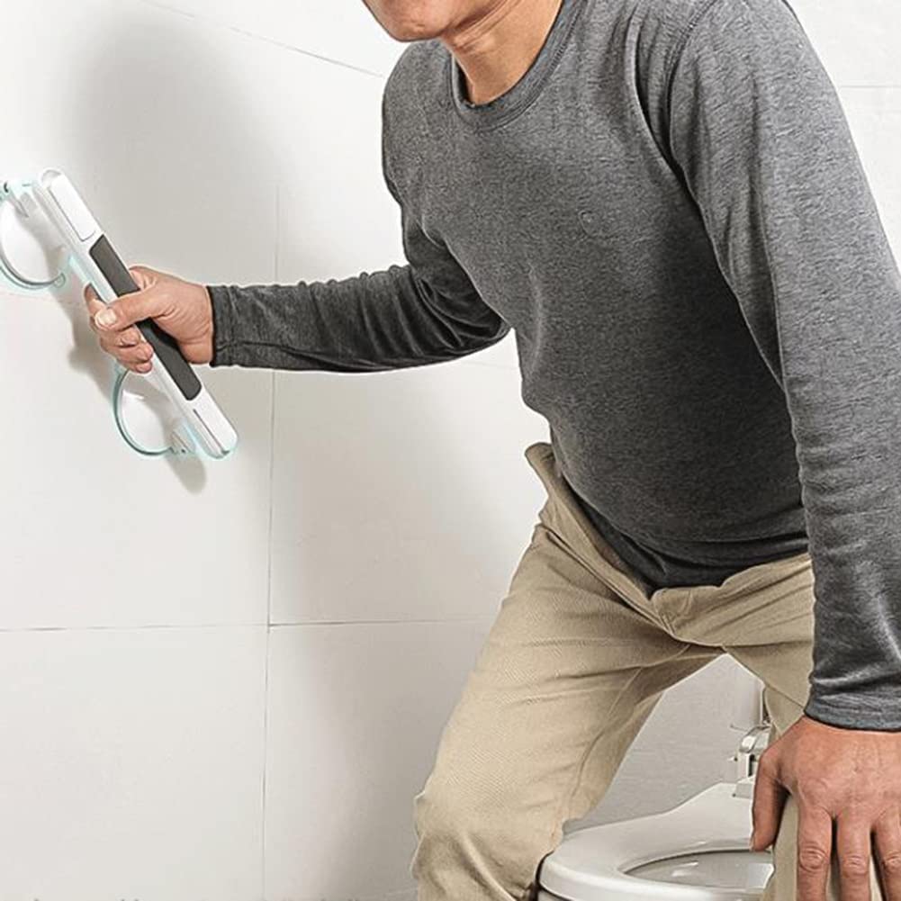 Uchwyty do poręczy łazienkowej, uchwyt z przyssawką, uchwyt toaletowy, instalacja bez użycia narzędzi, antypoślizgowa poręcz dla seniorów, uchwyt bezpieczeństwa toalety