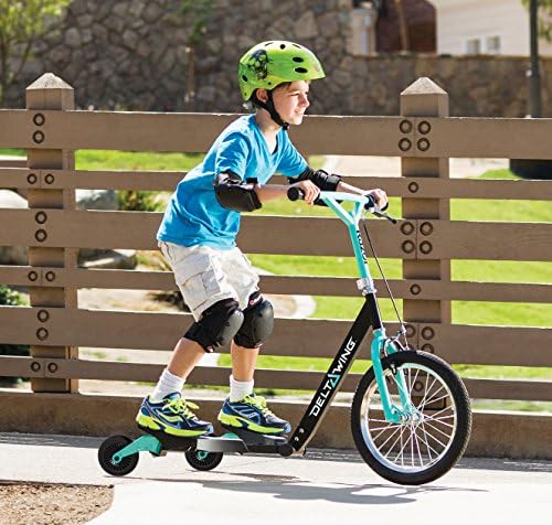 Razor DeltaWing Scooter for Kids Ages 6+ - Large 16" Front Wheel, Soft Rubber Grips, Steel Frame with High-Tech Polymer Wings, for Riders up to 143 lbs 10 61qeFAKHiQL. AC