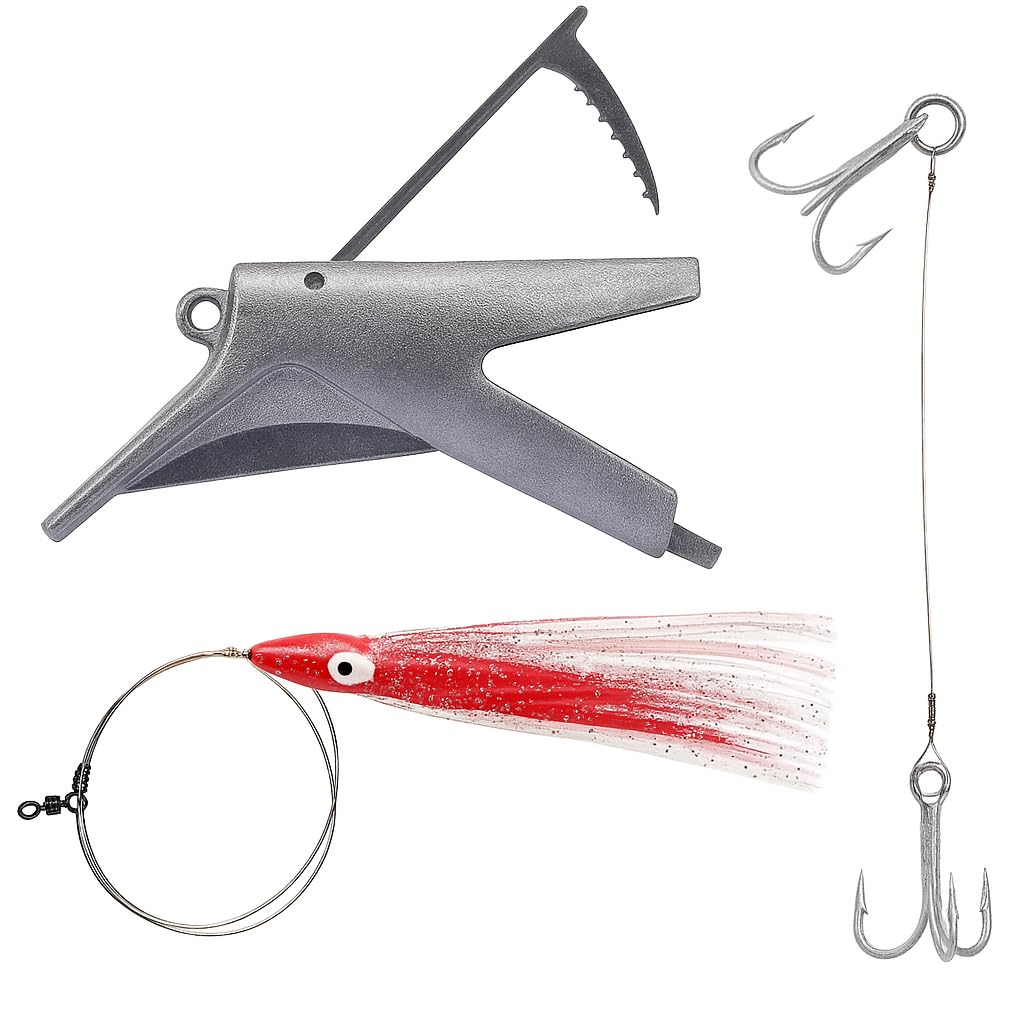 Dead Bait Trolling Lure - Premium Fishing Rig for Kayaks, Boats & Jet Skis - Realistic Swimming Action - Ideal for Pelagic Species